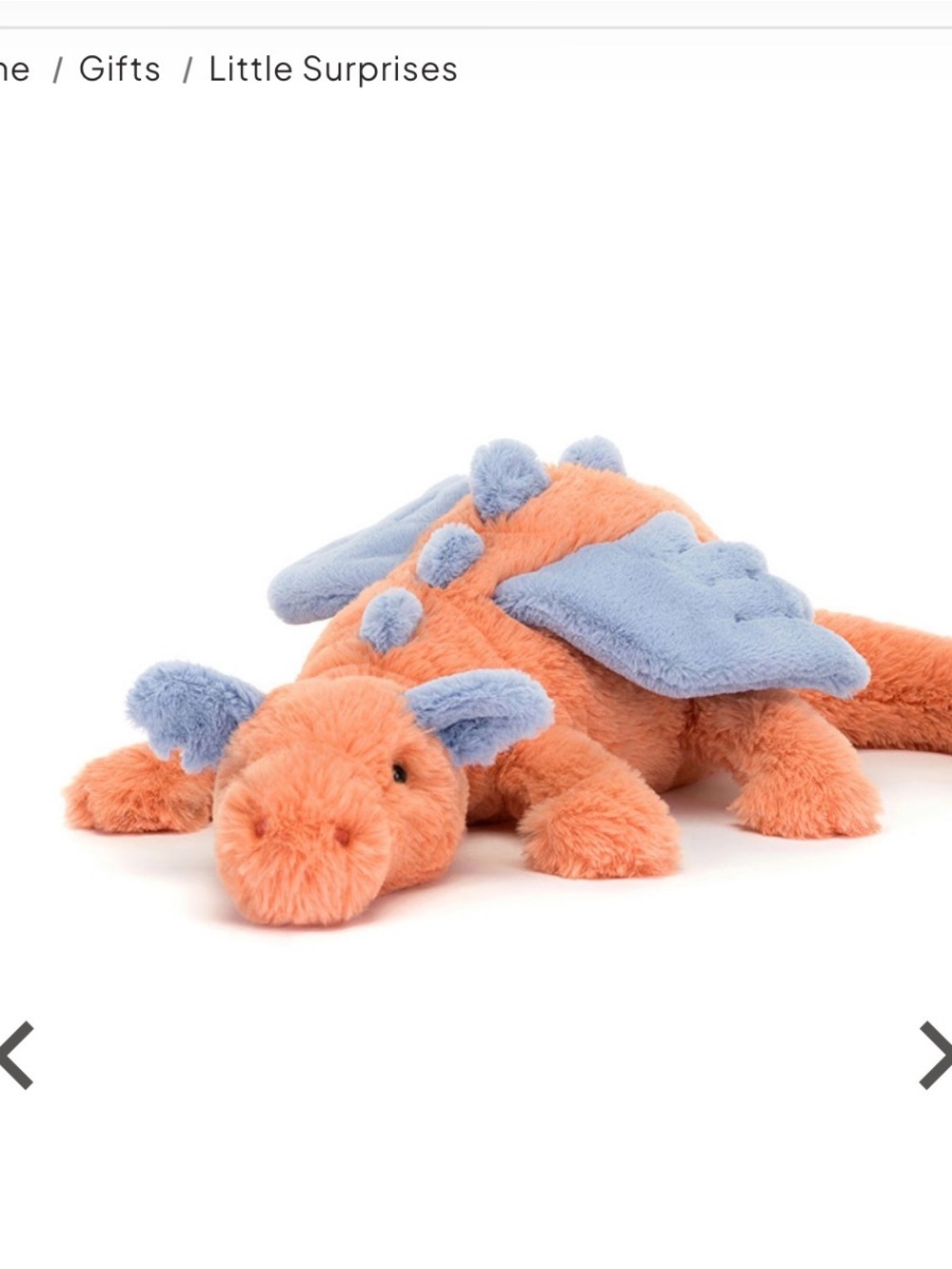 Persimmon Dragon RETIRED Jellycat Large